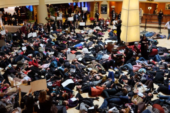 "Die-in at AAA 2014" Courtesy Richard Freeman ©2014