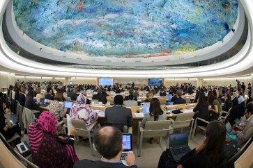 The United Nations Commission of Inquiry on North Korea formally presented its report to the Human Rights Council March 17, 2014. U.S. Mission Geneva/ Eric Bridiers